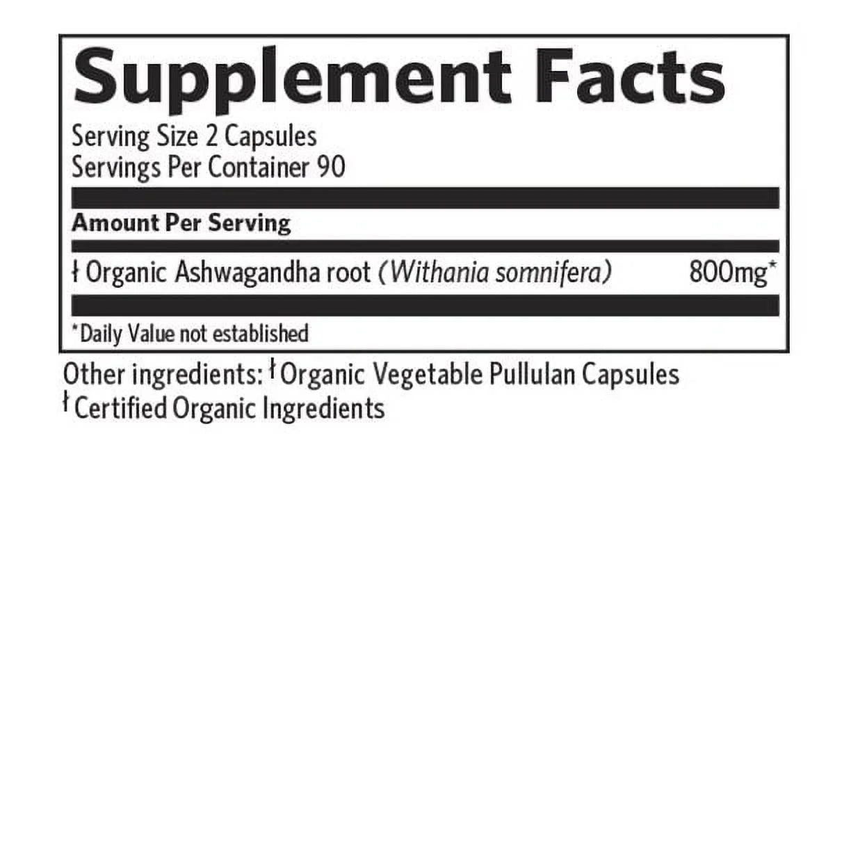 Ashwagandha Herbal Supplement - 90 Capsules