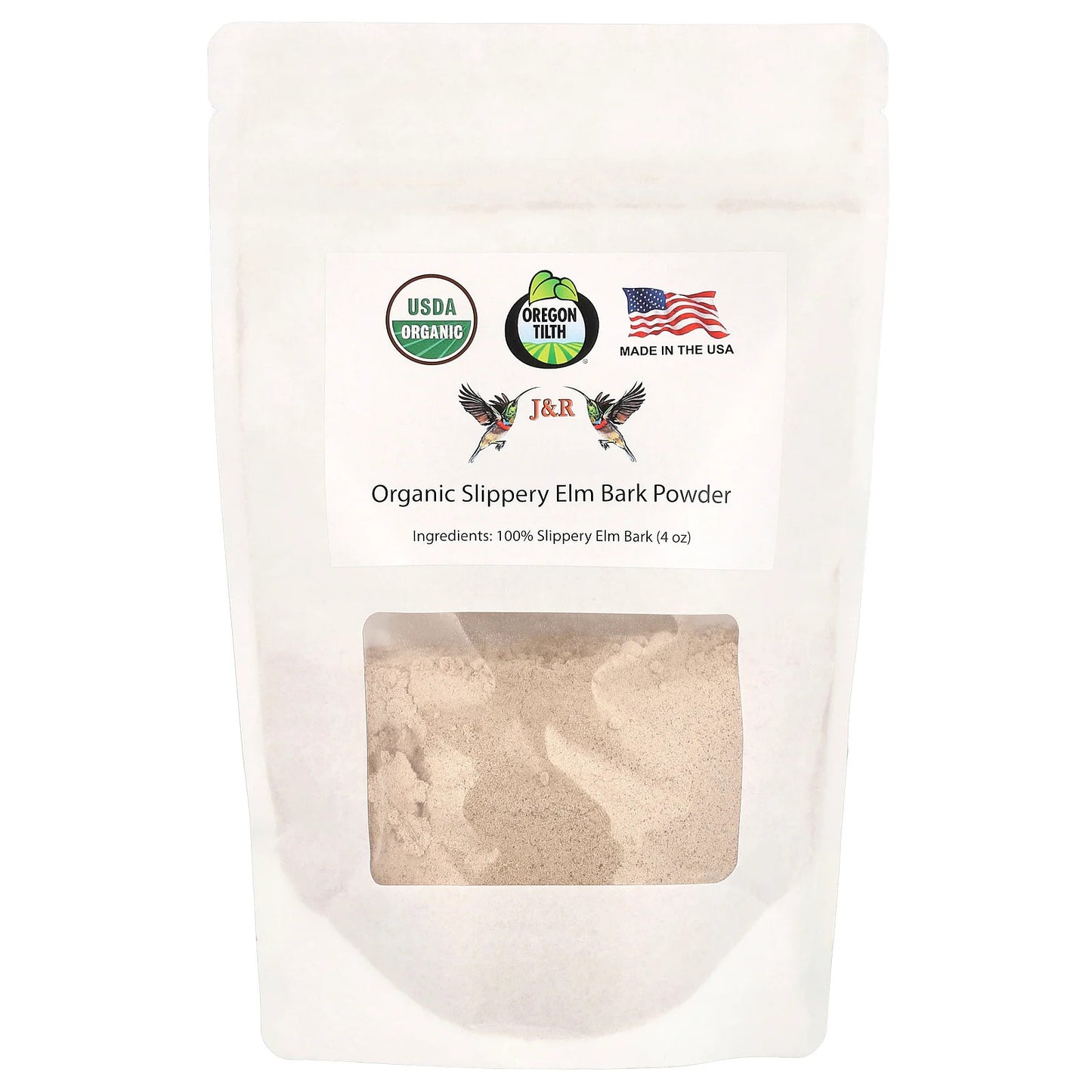 Organic Slippery Elm Bark Powder, 4 Oz