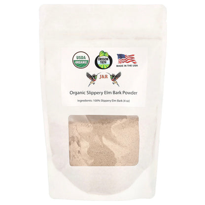 Organic Slippery Elm Bark Powder, 4 Oz