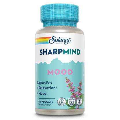 Sharpmind Mood, Nootropic Happy Mood and Relaxation Support Supplement, Zembrin 25 Mg, Holy Basil 200 Mg, Lithium Orotate 5Mg, Mushroom 200 Mg, 60 Day Money Guarantee, 30 Serv 30 Vegcaps