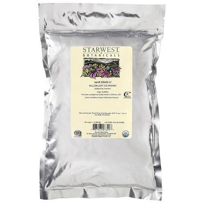Organic Mullein Leaf, Cut & Sifted, 1 Lb (453.6 G)
