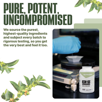 Ashwagandha KSM-66 Herbal Supplement for Better Overall Well-Being- Ashwagandha Supplement- 600Mg - 90 Vegetable Capsules